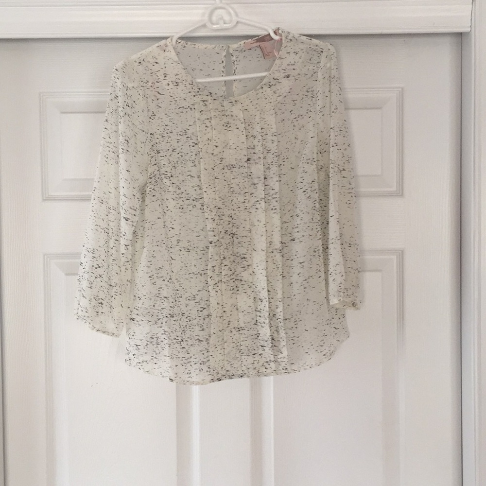 White and black blouse